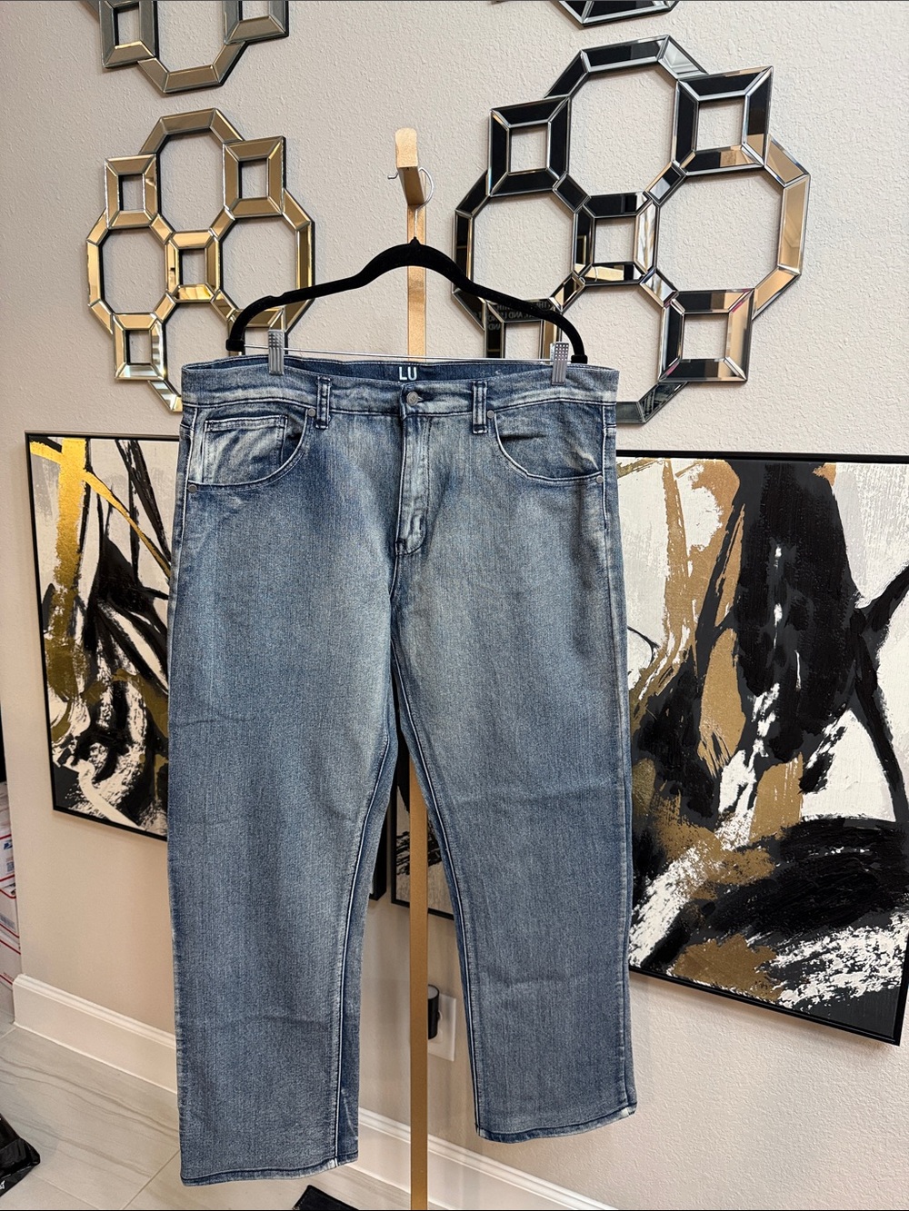 Relaxed Fit Men’s Jeans - Light Blue Wash